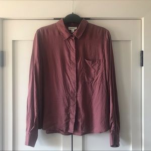 Frank and oak pink button down, size S